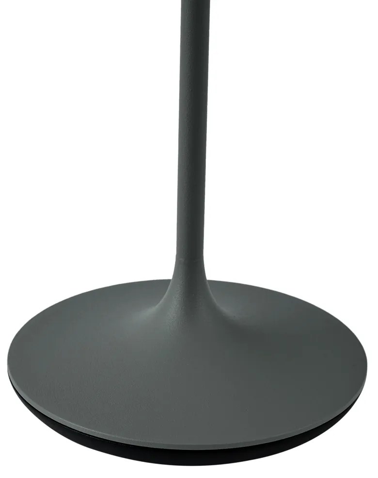 Tafellamp donkergrijs incl. LED IP65 oplaadbaar met laadstation - Bass