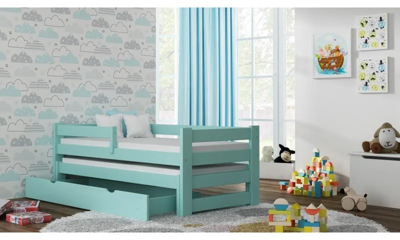 Peuter Turkoois Onderschuifbed - Gabriel For Kids Kinderen Peuter Junior 5056231720472 Children's Beds Home, 160x80, Nee, Geen Children's Beds Home De