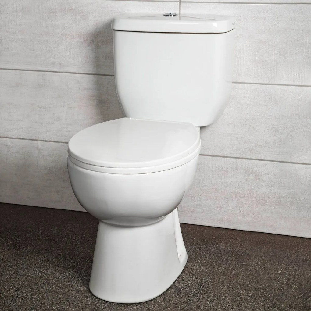 Kerra Tetra staand toilet 67x38cm wit met vortexspoelsysteem