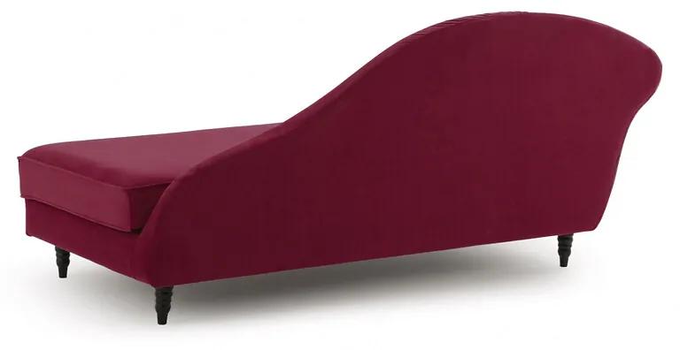 Longchair in fluweel Lipstick