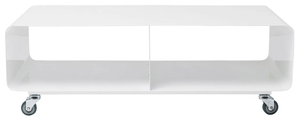 Kare Design Lounge M Verrijdbaar Tv Meubel Wit - 90x42x30cm.