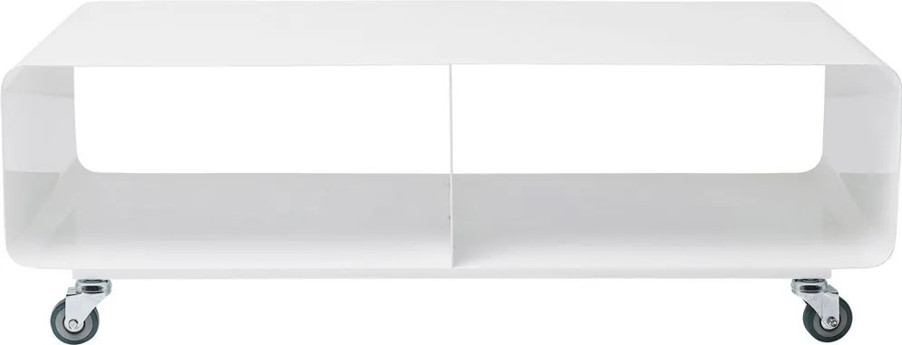 Verrijdbaar Tv Meubel Wit - 90x42x30cm.
