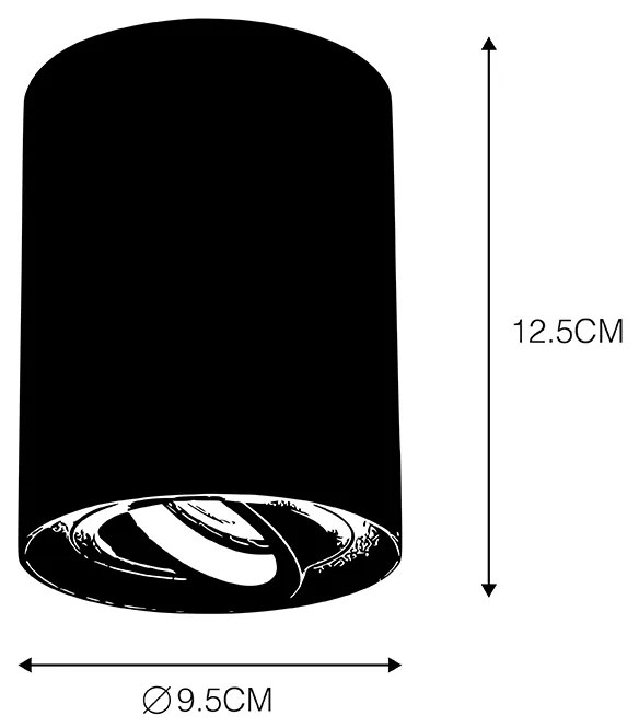 Smart spot grijs met koper incl. GU10 WiFi lichtbron - Rondoo Up