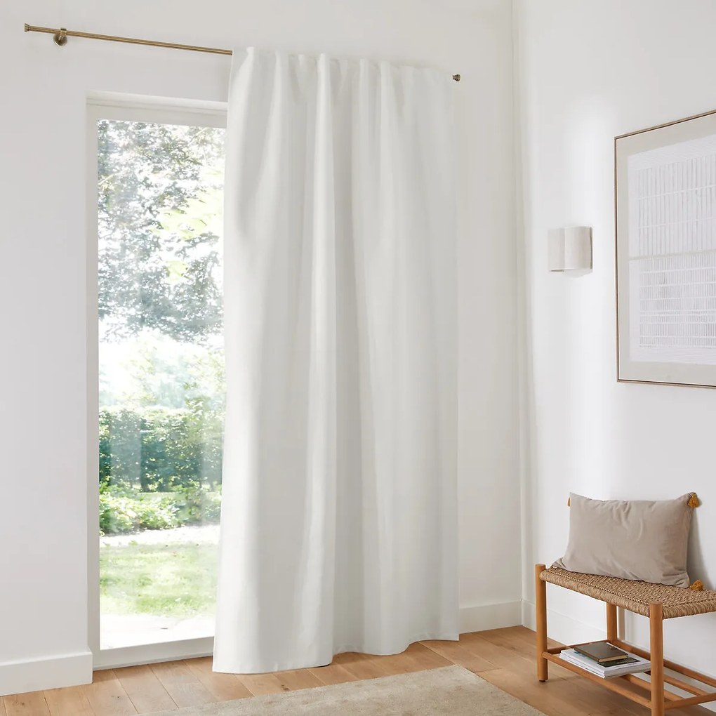 Verduisteringsgordijn van gerecycled polyester, met aangerimpelde bies en wave, SELECT