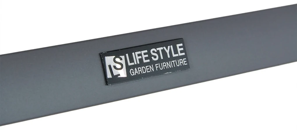 Tuinset Ronde Tuintafel 4 personen 120 cm Aluminium/Textileen /Aluminium/textileen Grijs  Lifestyle Garden Furniture Rosello/Fabriano