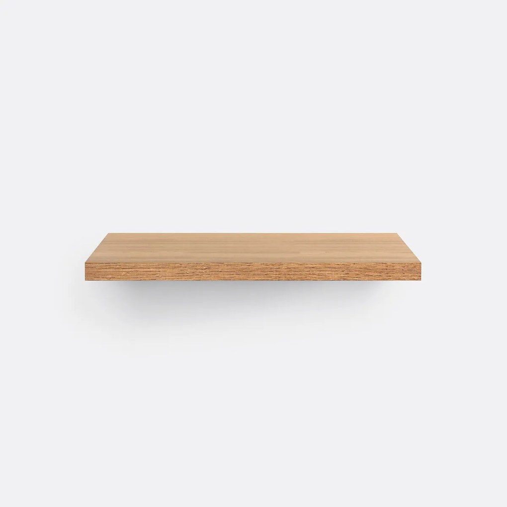 Wandplank in eikenhout, 60 cm, Biface