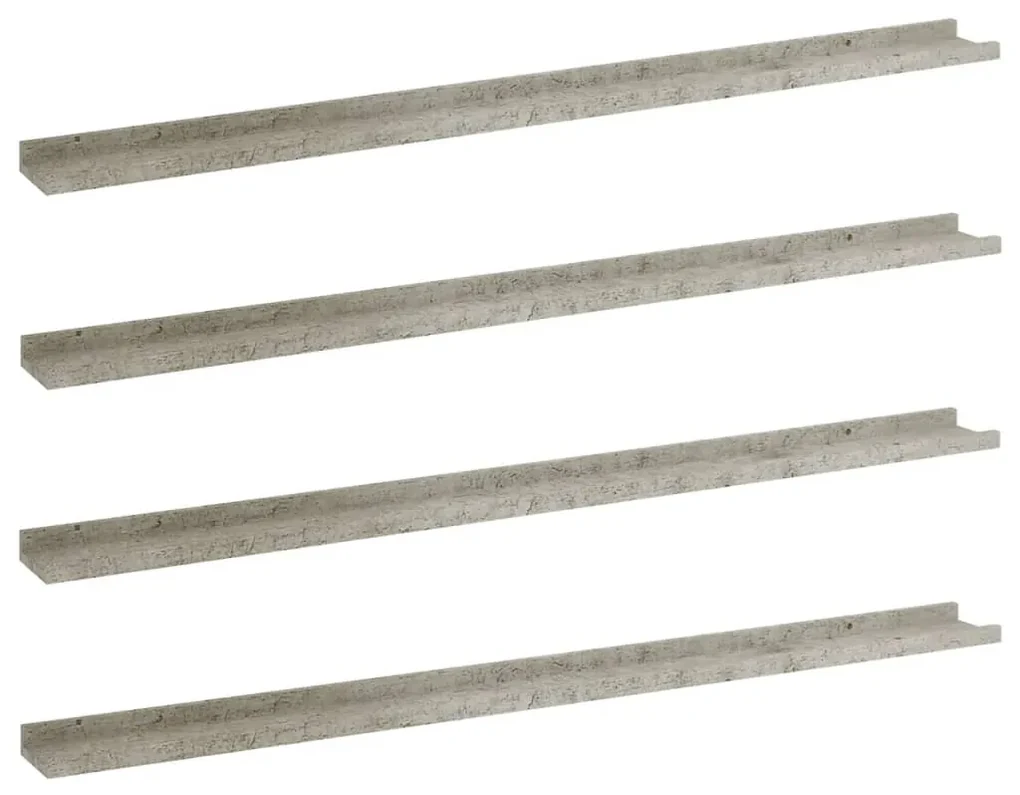 vidaXL Wandschappen 4 st 115x9x3 cm betongrijs