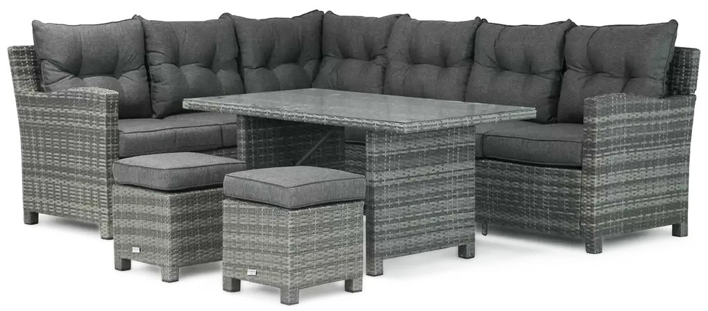 Dining Loungeset 8 personen Wicker Grijs  Domani Furniture Beluga