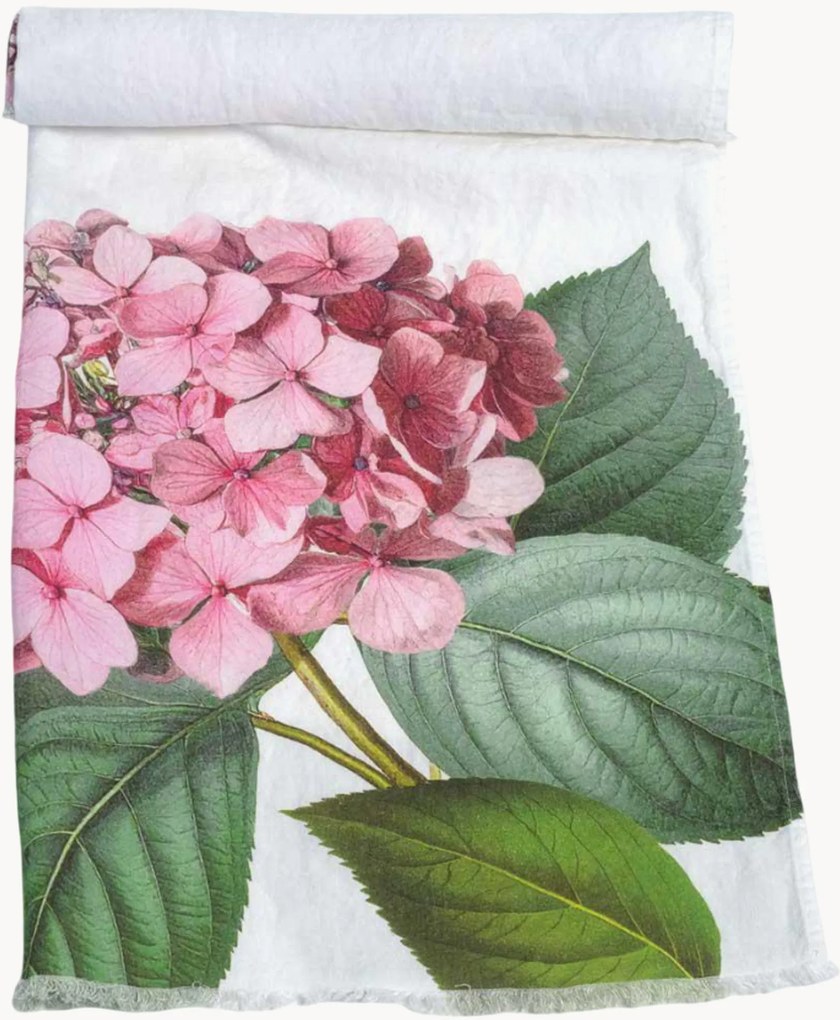 Linnen douchehanddoek Hydrangea