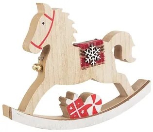 Kerst decoraties Beige Bizzotto  CAVALLINO A DONDOLO HYLDA NAT-ROSSO