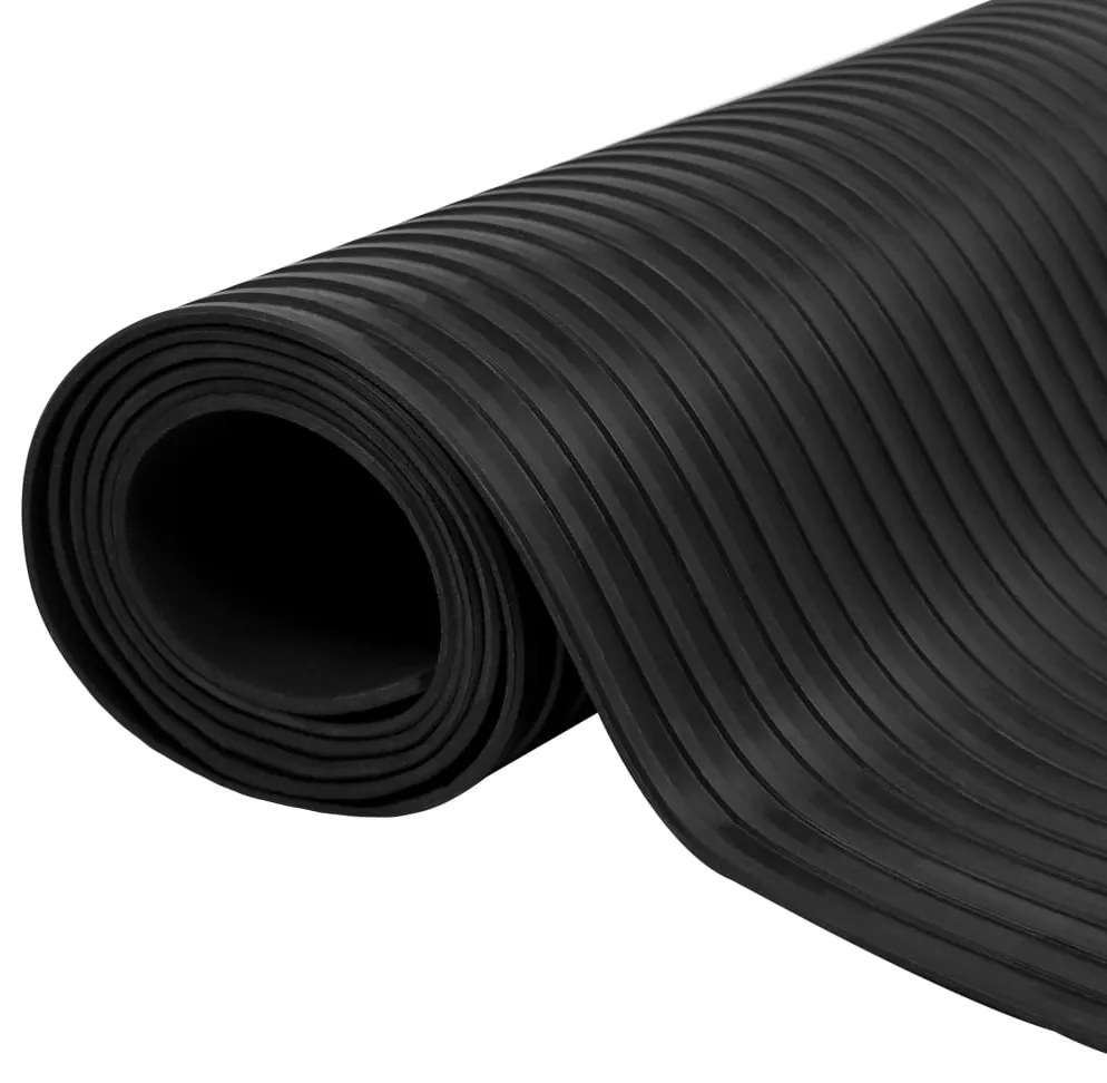 vidaXL Rubberen anti-slip vloermat 2x1m breed geribbeld