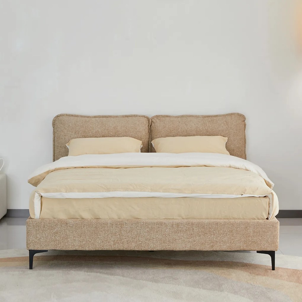 Bedframe Beige Stof 160x200 Cm