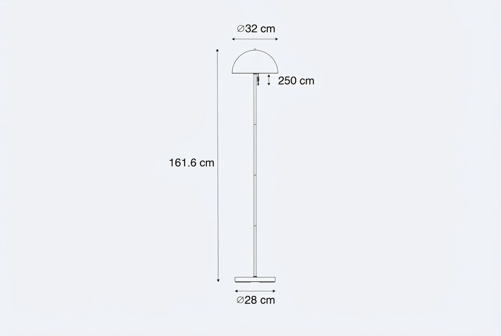 Buiten Vloerlamp Mushroom Wit Oplaadbaar -staps Dimbaar - Keira Kunststof /Staal Wit