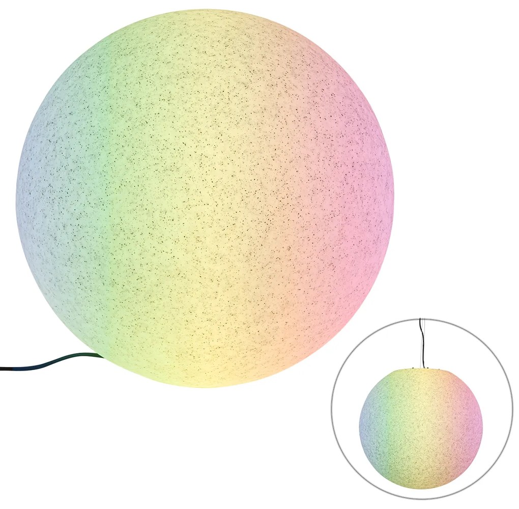 Smart buitenlamp grijs 56 cm IP44 incl Wifi A60 - Nura