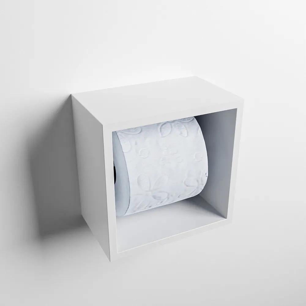 Mondiaz Easy Cube toilet rolhouder 16x16cm talc