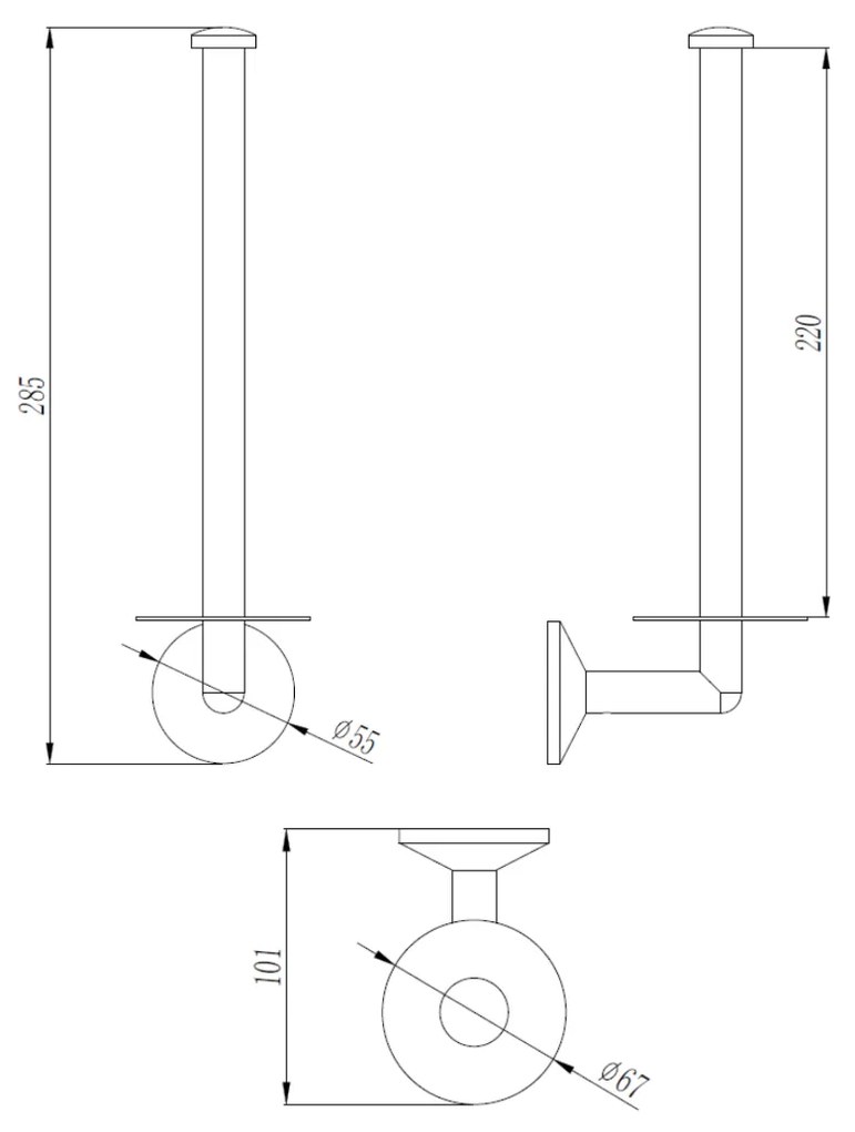 Best Design Nero dubbele reserve rolhouder zwart mat