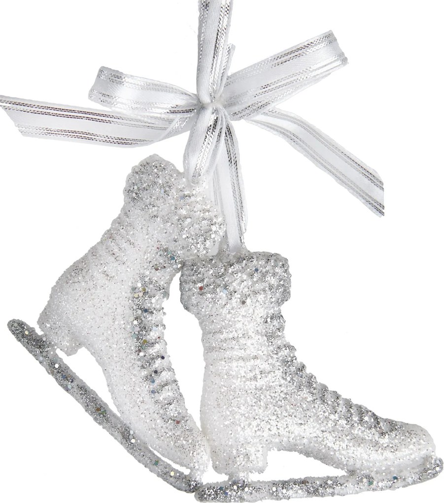 Kurt S. Adler kerstornament ijsschaats met glitter - H10 cm - Kersthanger
