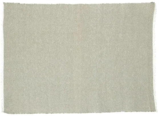 Placemat franjes, GOTS bio-katoen, olijfgroen, 35 x 50 cm
