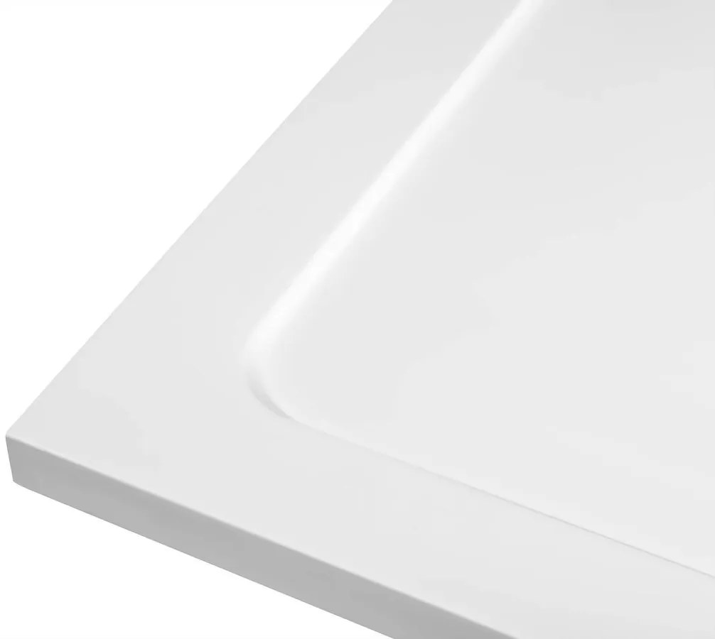 Aqualine Tecmi rechthoekige douchebak 80x70cm wit