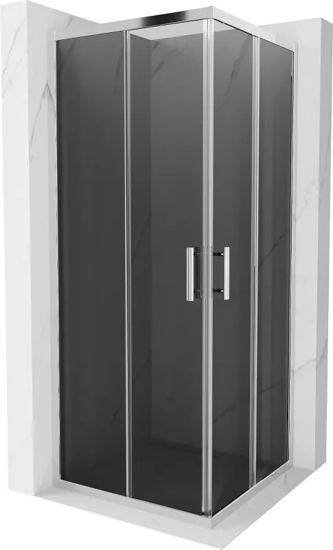 Mexen Rio vierkante douchecabine 80 x 80 cm, grafiet, chroom - 860-080-080-01-40
