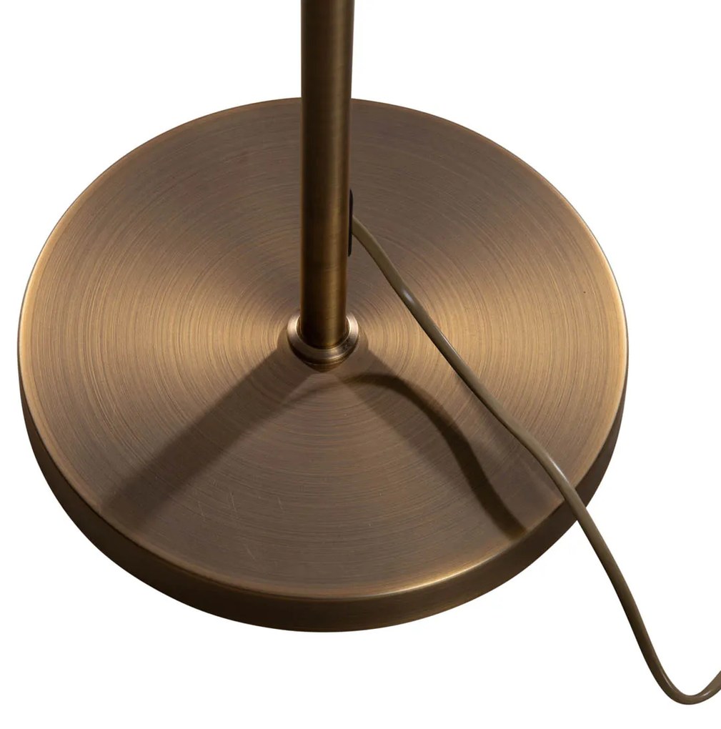 Vloerlamp brons met ovale velours kap blad Design 50cm - Parte Art Deco, Retro, Klassiek / Antiek E27 Binnenverlichting Lamp