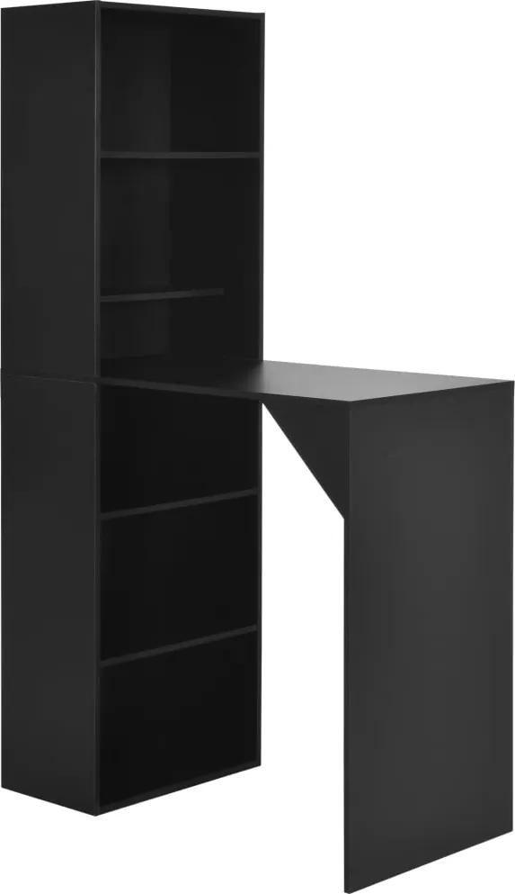 Bartafel met kast 115x59x200 cm zwart
