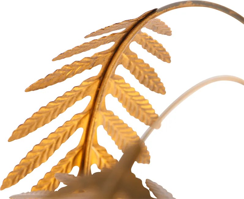 Art Deco tafellamp goud 3-lichts - Botanica