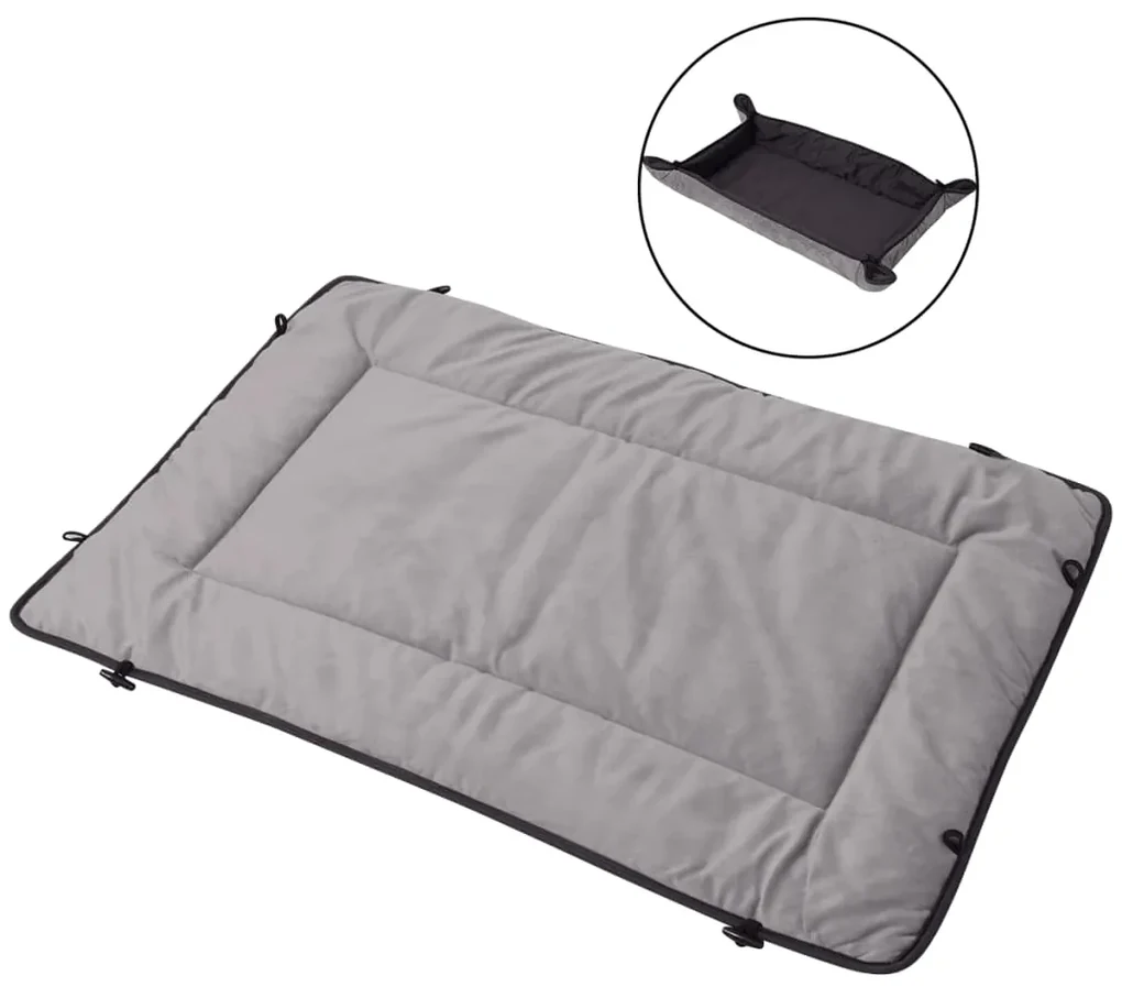 vidaXL Hondenbed grijs 65x100 cm