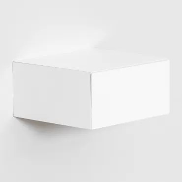 Drijvend Nachtkastje Van Mdf Florens Wit & ↔︎ 30 Cm - Sklum