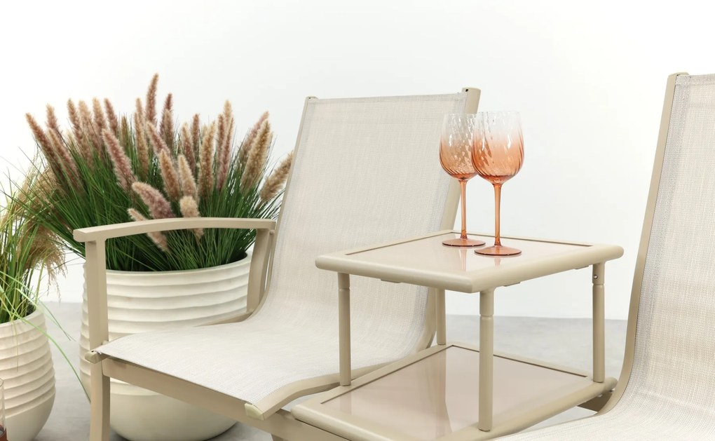 Tete-a-Tete aluminium tuinbank Felix - Latte/Beige