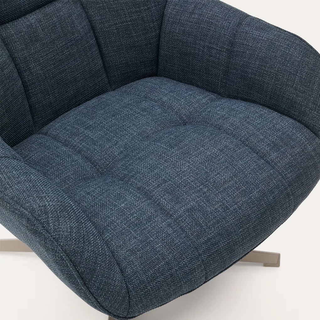 Kave Home Jaspe Moderne Draaifauteuil Blauw