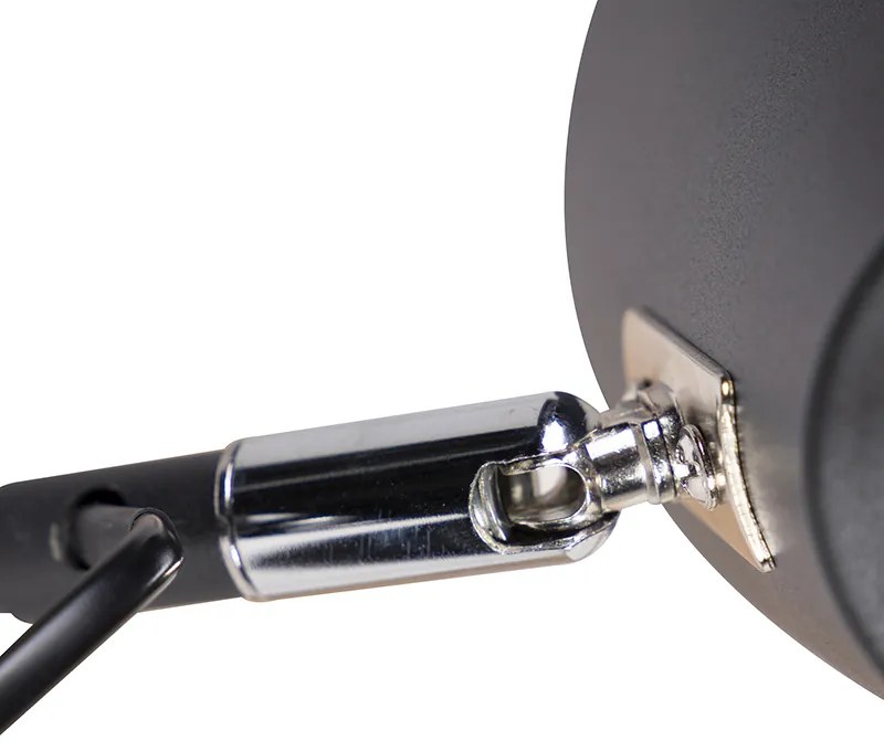 Smart wandlamp zwart 2-lichts verstelbaar incl. Wifi A60 - Lune