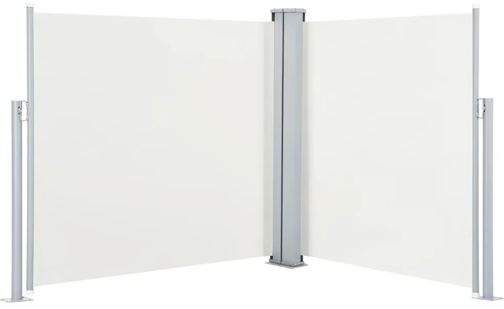 vidaXL Windscherm uittrekbaar 100x600 cm crème