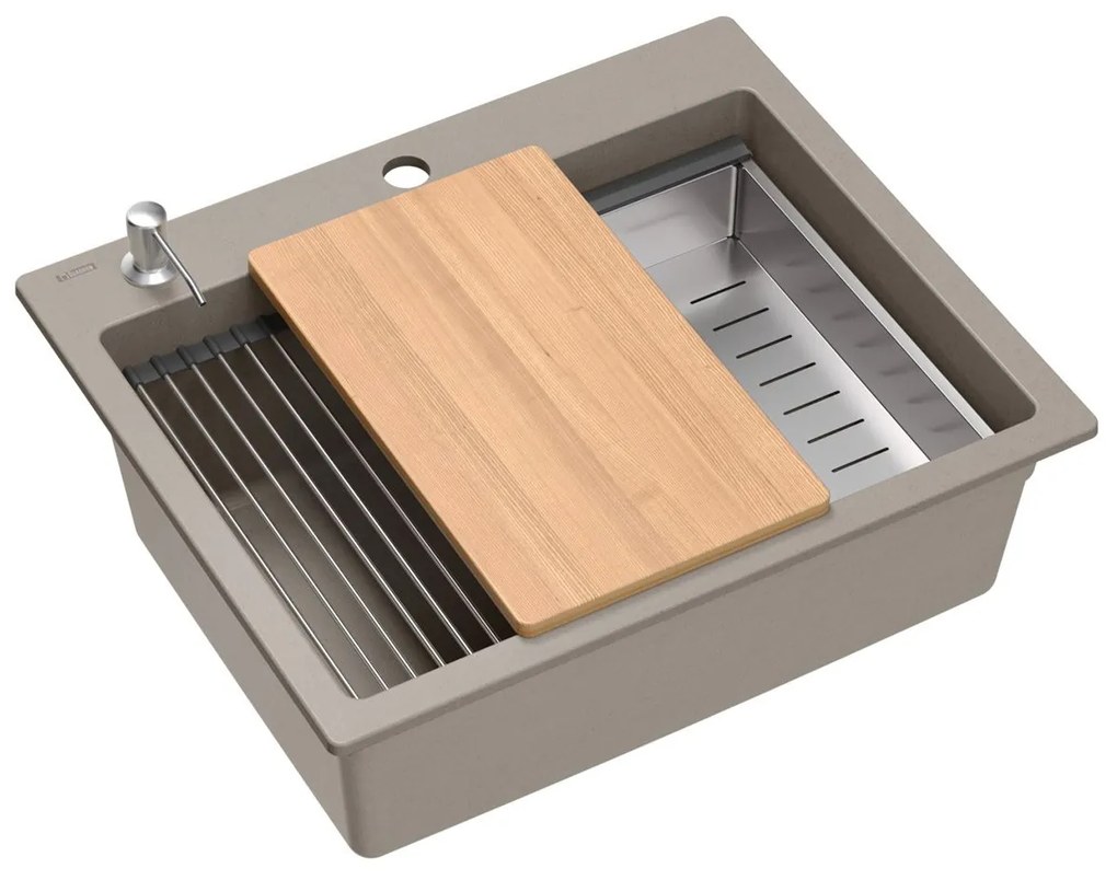 granieten spoelbak KURT 110 WORKSTATION BEIGE