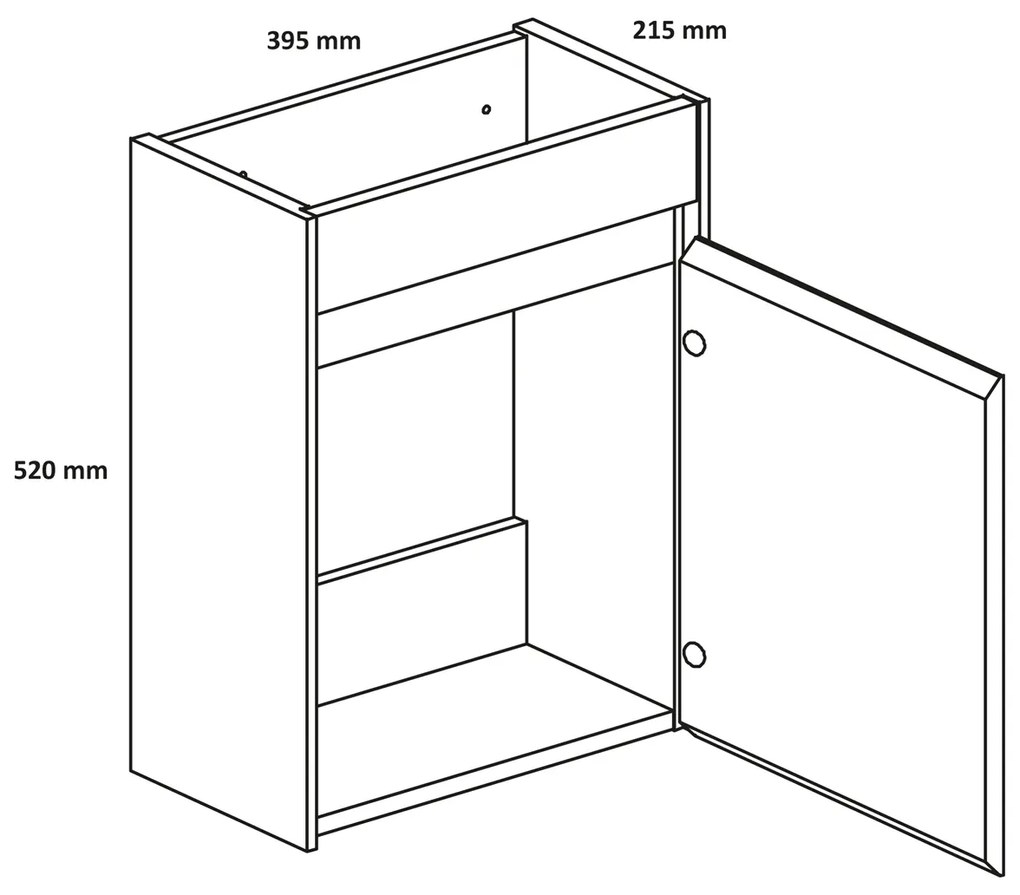 Differnz Hura toiletmeubel ribbelfront eiken met keramische fontein wit glans