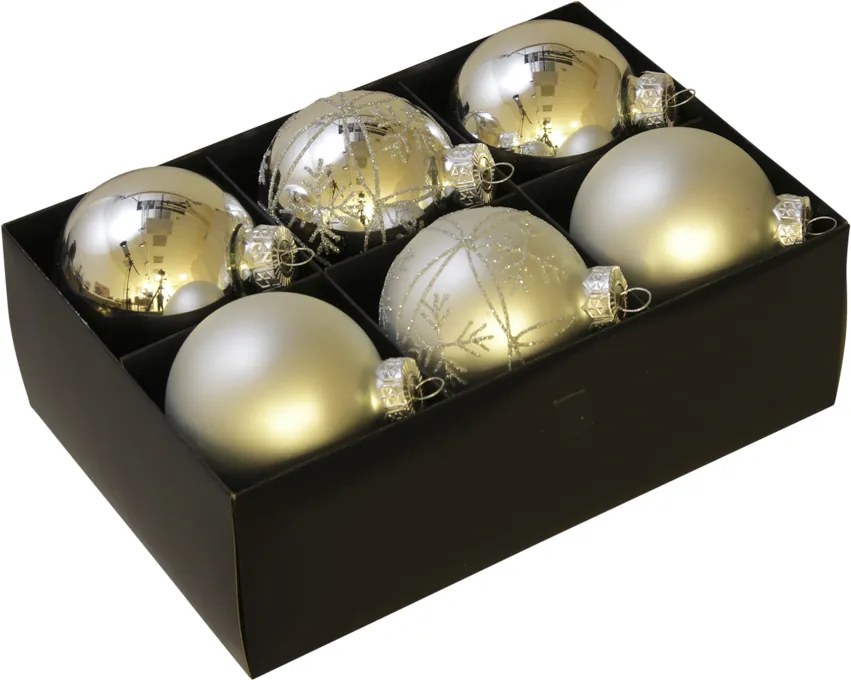 Luxe kerstballen set zilver - 72 delig