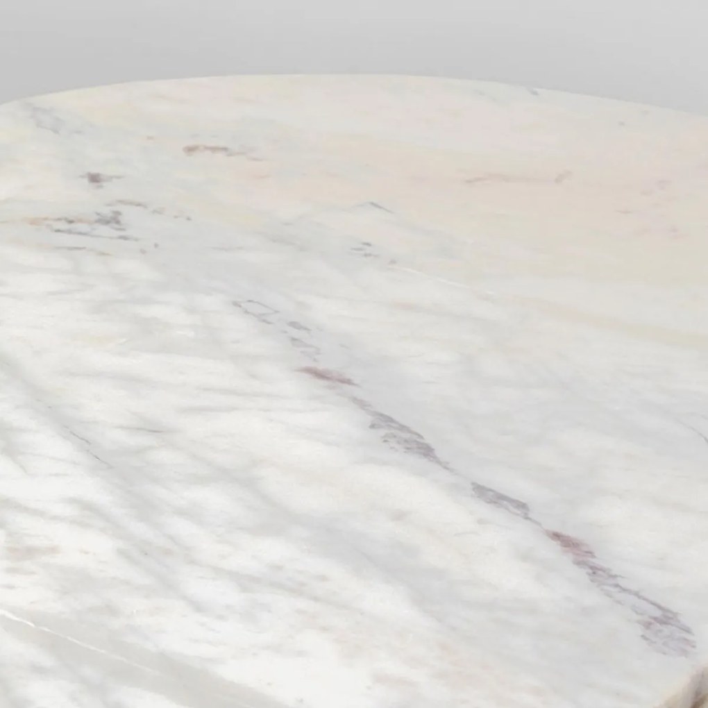 Kare Design Glenn Ovale Kast Zwart Met Wit Marmer - 100x45x138cm.