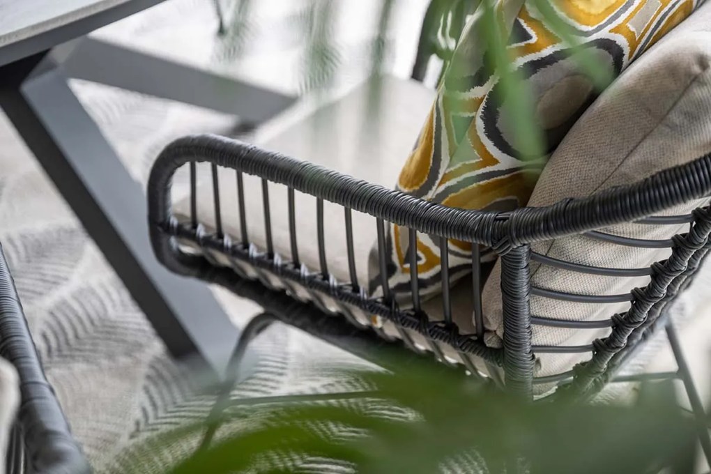 GI Margriet wicker dining tuinstoel - Zwart