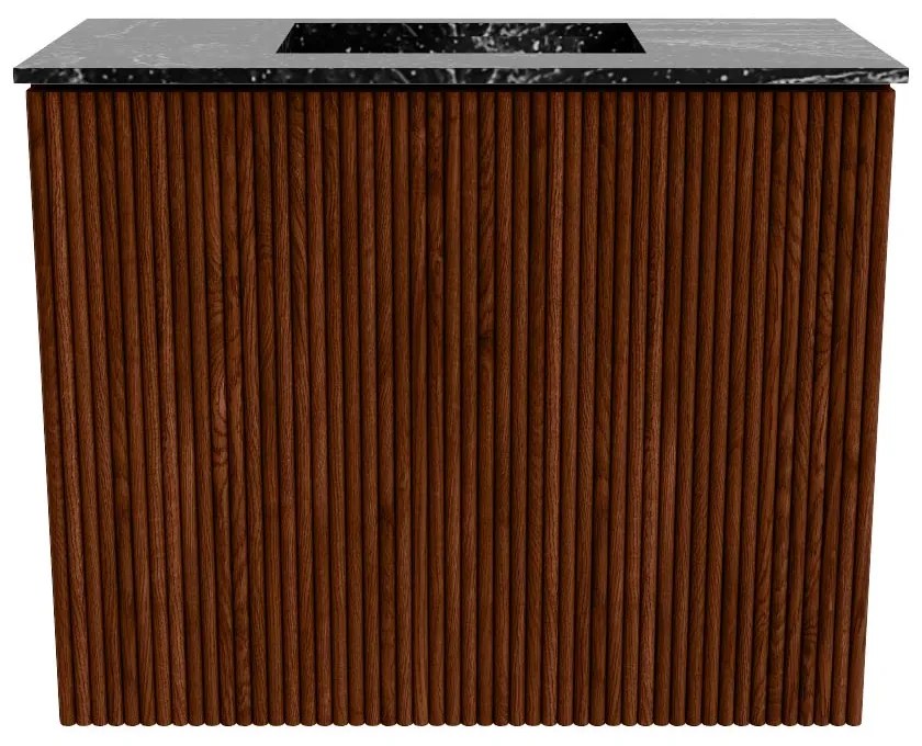 Mondiaz Joya DLux 50cm toiletmeubel ruby met wastafel faye midden zonder kraangat lava