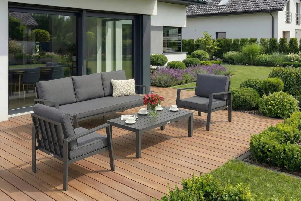 Zakintos Coffee 5 antraciet Garden Point technorattan set