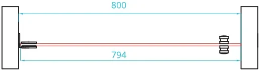 van Rijn ST01 profielloze nisdeur met privacybaan 80cm RVS