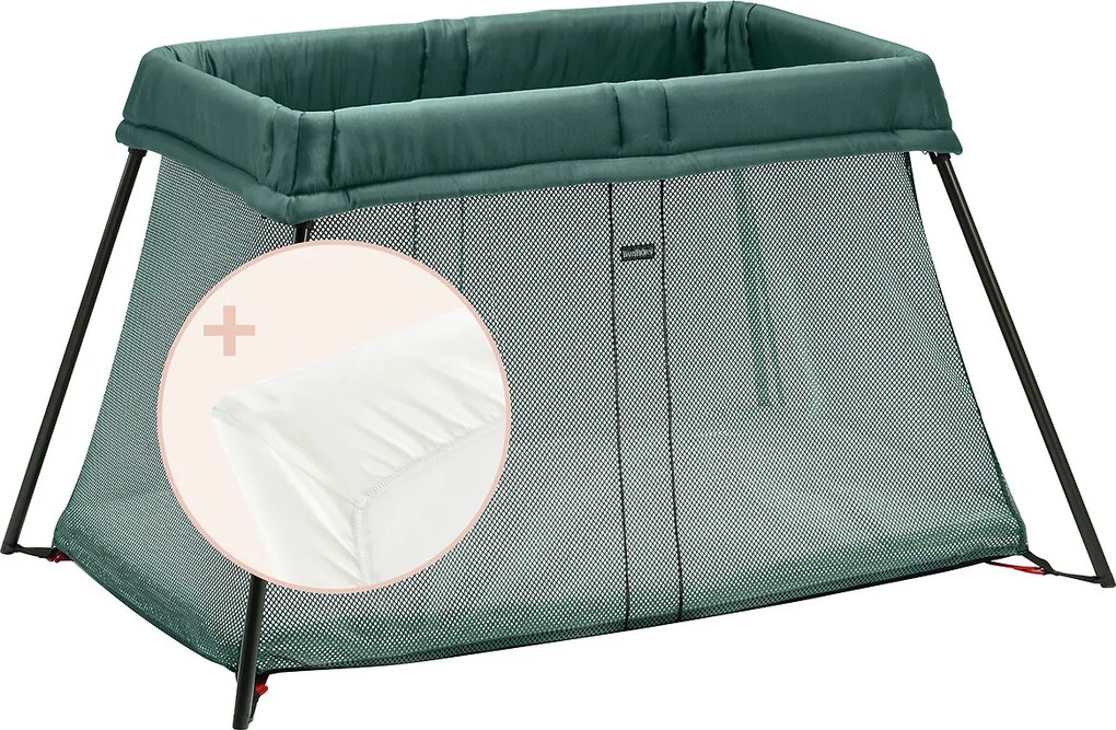 Reisbed light met hoeslaken