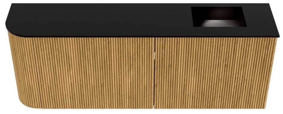 Mondiaz Joya 110cm toiletmeubel ronding links oak met wastafel faye rechts zonder kraangat urban