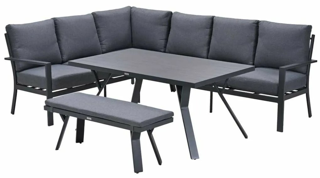 Garden Impressions Senja lounge dining set 4-delig links - mystic grijs