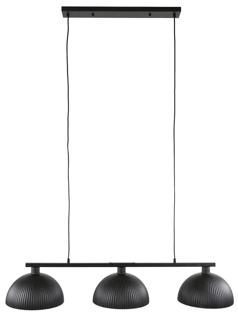 Zwarte Eettafel Hanglamp Ribbels