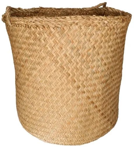 Mand met hengsels, zeegras, naturel, groot
