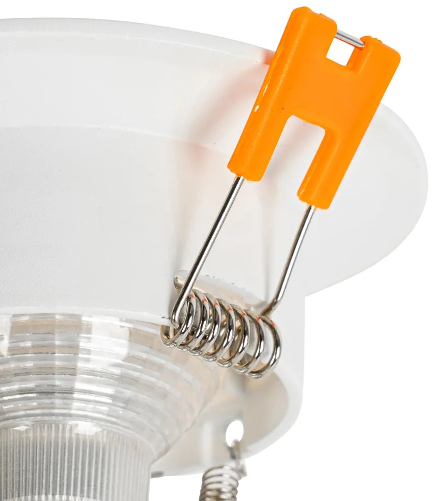 Set van 6 inbouwspots wit GU10 50mm - Gijs Modern GU10 rond Binnenverlichting Lamp