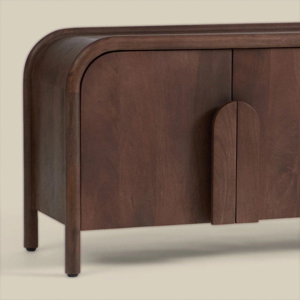Design Tv-meubel Hout Met Ronde Hoeken 160 Cm - 160x40x55cm.