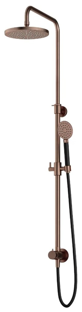 Hotbath Cobber M438 stortdouche met ronde handdouche en 30cm hoofddouche koper geborsteld PVD