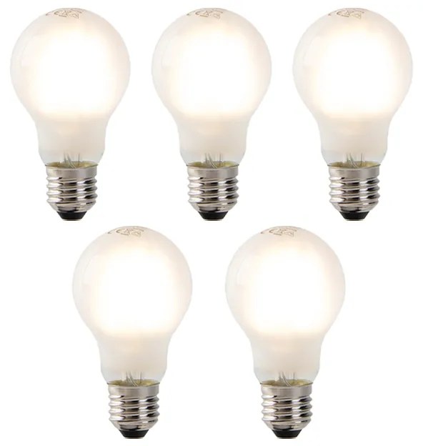 Set van 5 dimbare E27 LED lampen mat glas 4W 320 lm 2700K